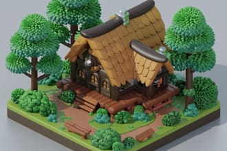 design isometric illustration for map, flat,website or app, 3d isometric drawing