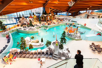 do 2d layout and design for resorts, swimming pools water parks, amusement parks