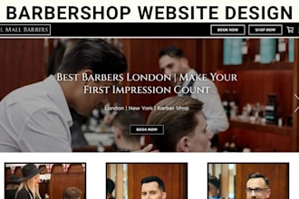 design barbershop website barber website appointment booking salon website