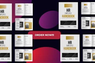 design company profile employee handbook, annual report
