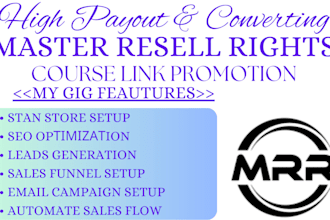 promote master resell right with email marketing