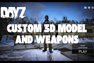 make custom 3d object, weapons in dayz
