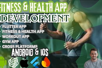 develop exercise fitness app health app mobile app gym flutter workout app coach