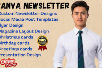 design responsive canva newsletter template magazine