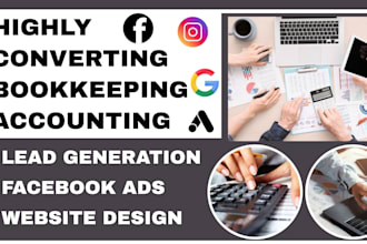 generate a book keeping leads credit repair via facebook ads website design