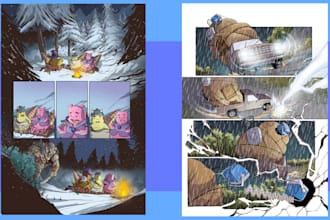be the comic book colorist in the comics and cartoon style