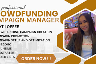 crowdfunding campaign creation campaign manager kickstarter indiegogo gofundme