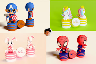 design 3d printable characters and collectible miniatures