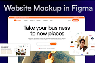 design website mockup in figma, UI UX, and responsive prototype