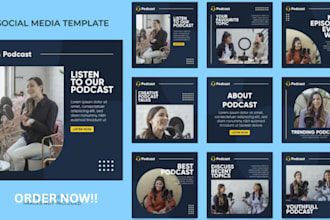 design custom podcast logo podcast brand kit podcast identity branding package