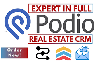 setup real estate crm workflow automation email marketing custom podio crm