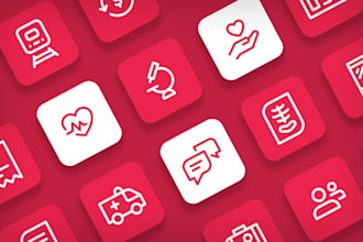 design custom app and website icons set with a unique and professional touch