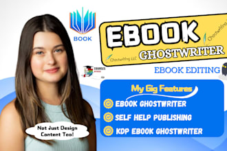 be your creative KDP ebook writer, self publishing book, ebook ghostwriter