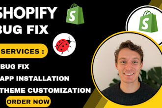 do shopify bug fixes custom coding shopify customization and website development