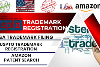 uspto trademark registration USA trademark filing amazon patent search