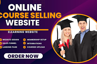 design online course selling website online course website elearning website