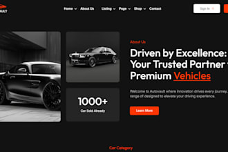 design car dealership website window tinting car wash car wrap coating website