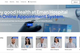 create hospital management system with website