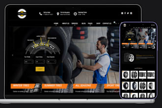 build a dynamic tyre website autopart repair website car detailing wheel website