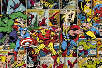 create comics illustration retro and vintage