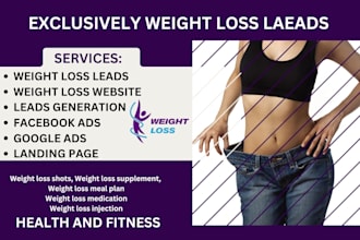 generate weight loss leads, weight loss facebook ads, weight loss website