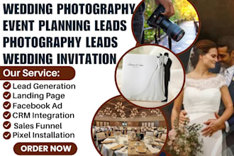 generate wedding photography invitation planner photography leads event planning