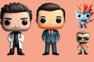sculpt 3d funko pop model funko head funko character 3d chibi bobblehead 3d lego