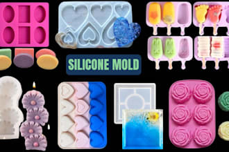 design silicone mold for jewelry, soap, coasters, candy resin mold box solidwork