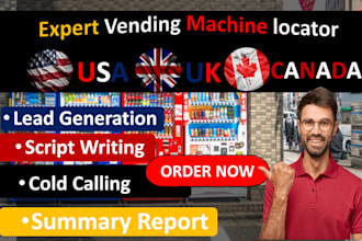do cold calling for high traffic vending machine locations