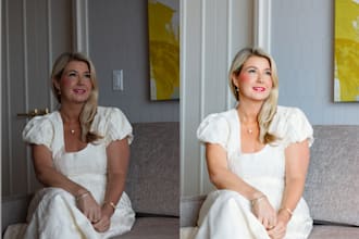 professional corporate headshot retouching , studio portrait