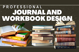 create a journal, workbook design, kdp printable canva planner journal design