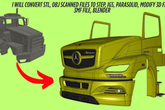 edit 3d file, reverse engineer, 3d scan, stl scan obj or 3mf files for printing