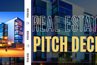 design USA, UK, asia, ca investor ready real estate pitch deck ppt presentation