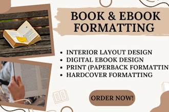 do amazon KDP book formatting, kindle book formatting and layout design