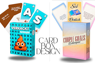 do card box mockup template card deck frame design for board game