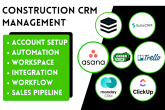 setup asana trello clickup sugarcrm monday crm automation suite crm integration