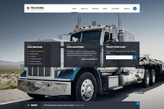 design logistics website trucking website dispatch website cargo website