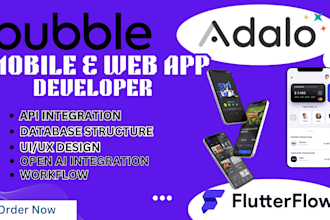 bubble io bubble mvp app bubble ai api adalo flutterflow saas mvp marketplace