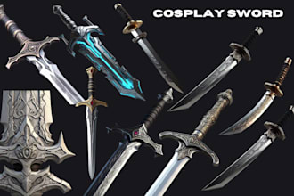 create custom cosplay 3d sword armor props weapon accessories for 3d printing