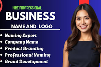 creatively design your business name, tagline and logo, brand or product name
