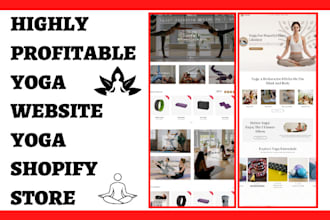 design highly profitable yoga website yoga shopify store yoga dropshipping store