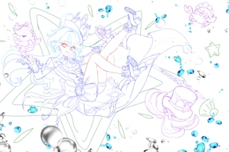 draw sketch anime, fanart, manga art, vtuber for you sfw or nsfw