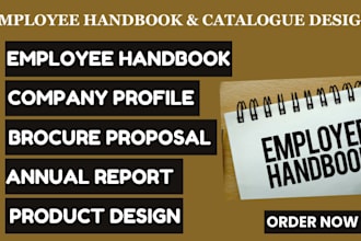 design company profile employee handbook product brochure proposal annual report