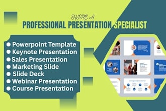 design a stunning powerpoint , keynote, or webinar presentation that convert