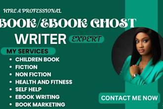 be your ebook ghostwriter, book writer, kdp ebook writer, ghost book writer