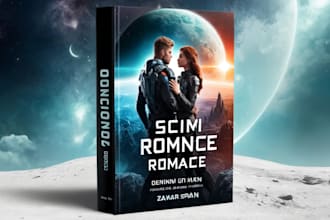 create eyecatching sci fi or romance book cover or ebook cover