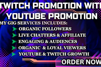 do twitch channel promotion and youtube
