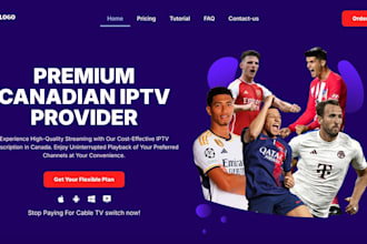 create a unique iptv website for iptv services or  best iptv reseller, restreams