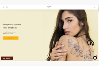 design tattoo shopify store tattoo website tattoo barber website salon website
