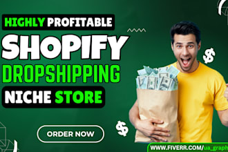 build and redesign automated shopify passive income website store
